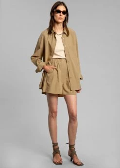 The Frankie Shop Lui Organic Cotton Shirt - Sahara