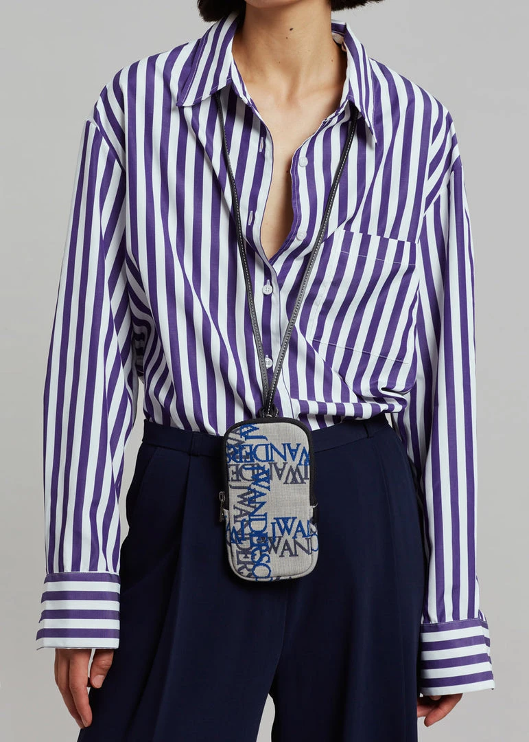 The Frankie Shop Lui Stripe Shirt - Deep Blue CLOTHING