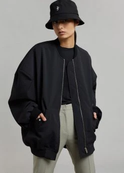The Frankie Shop CLOTHING Lumi Bomber Jacket - Black