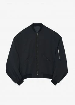 The Frankie Shop CLOTHING Lumi Bomber Jacket - Black