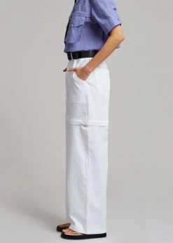Beside You Mada Belted Pants - White CLOTHING