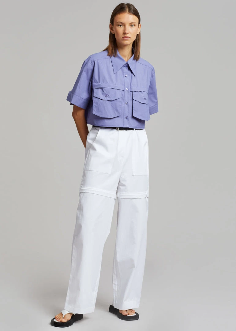 Beside You Mada Belted Pants - White CLOTHING