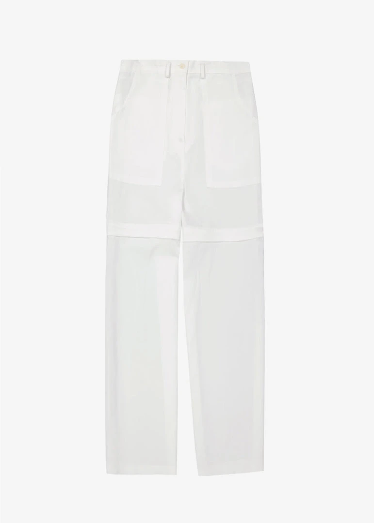 Beside You Mada Belted Pants - White CLOTHING
