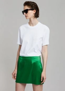 Agit Maddy Satin Mini Skirt - Kelly Green