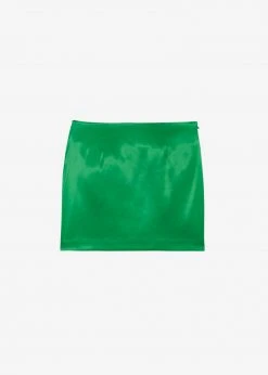 Agit Maddy Satin Mini Skirt - Kelly Green