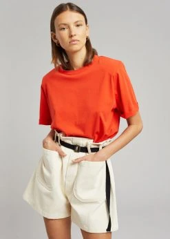 The Frankie Shop Mae Denim Shorts - Beige