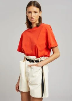 The Frankie Shop Mae Denim Shorts - Beige