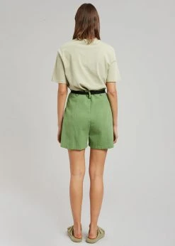 The Frankie Shop Mae Denim Shorts - Kelly Green