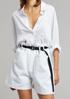 The Frankie Shop CLOTHING Mae Denim Shorts - White