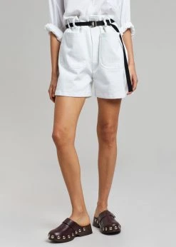 The Frankie Shop CLOTHING Mae Denim Shorts - White