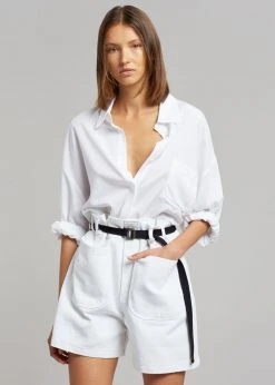 The Frankie Shop CLOTHING Mae Denim Shorts - White