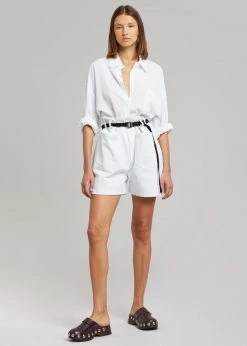 The Frankie Shop CLOTHING Mae Denim Shorts - White