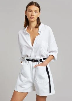 The Frankie Shop CLOTHING Mae Denim Shorts - White