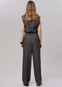 The Frankie Shop CLOTHING Maesa Cargo Pants - Charcoal