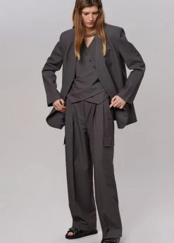 The Frankie Shop CLOTHING Maesa Cargo Pants - Charcoal