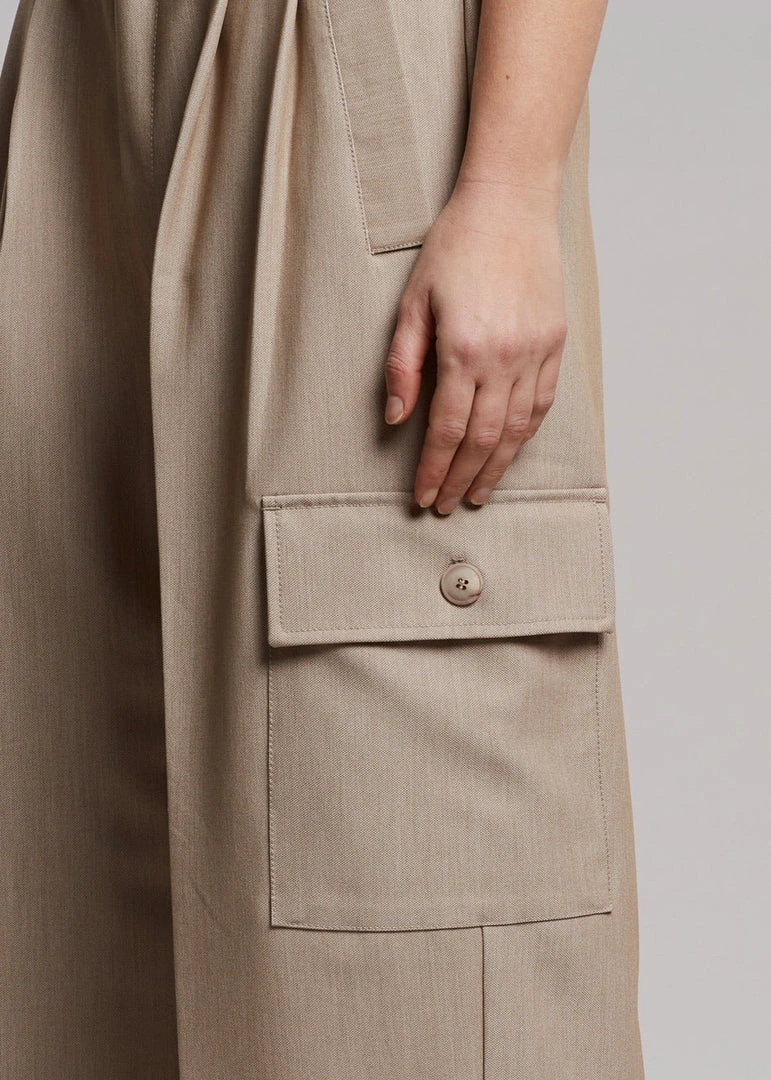 The Frankie Shop Maesa Cargo Pants - Taupe Melange CLOTHING