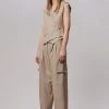 The Frankie Shop Maesa Cargo Pants - Taupe Melange CLOTHING