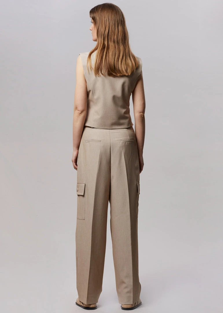 The Frankie Shop Maesa Cargo Pants - Taupe Melange CLOTHING