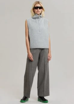 Mini Market CLOTHING Malou Zip Vest - Heather Grey
