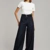 The Frankie Shop Mar High Waisted Denim Pant - Dark Indigo