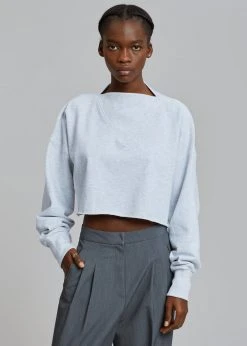 Earl Grey CLOTHING Margo Cropped Sweatshirt - Grey