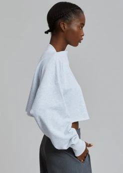 Earl Grey CLOTHING Margo Cropped Sweatshirt - Grey