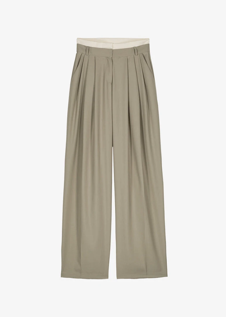 Beside You Mariza Wide Pants - Beige