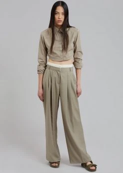 Beside You Mariza Wide Pants - Beige