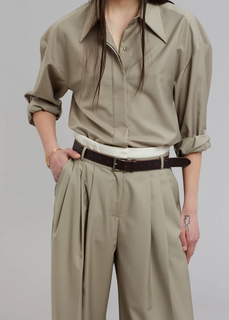 Beside You Mariza Wide Pants - Beige