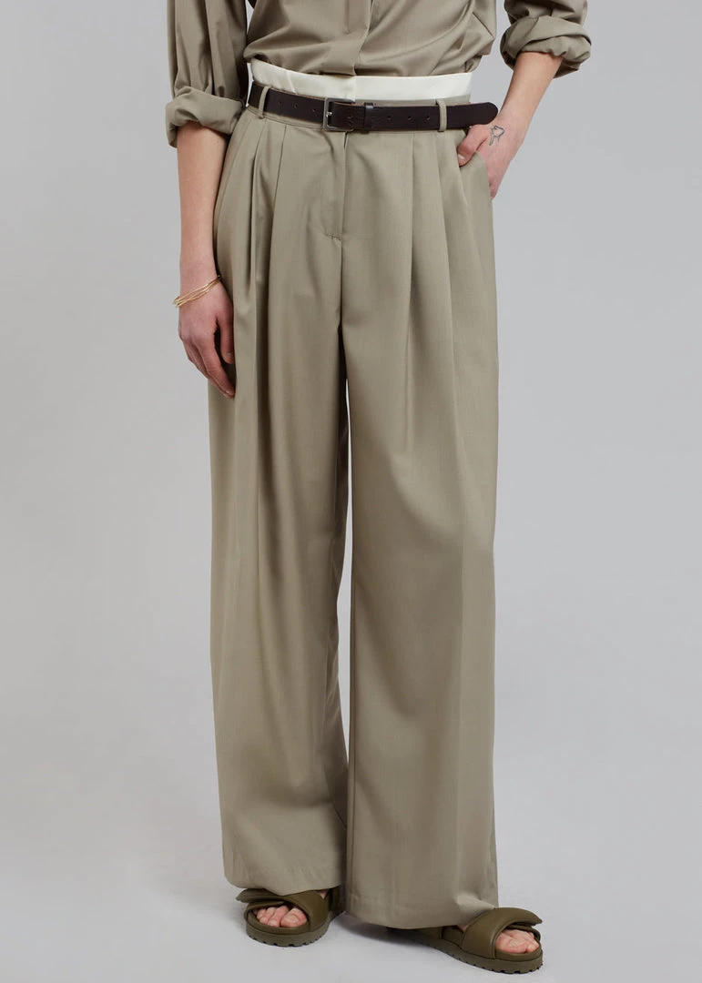 Beside You Mariza Wide Pants - Beige