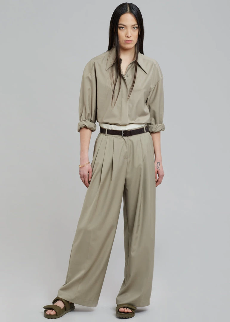 Beside You Mariza Wide Pants - Beige