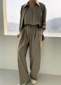 Beside You Mariza Wide Pants - Beige