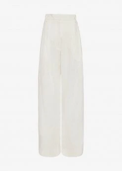 MATIN Herringbone Linen Pant - Off White