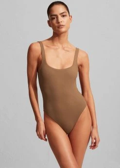 Matteau Nineties Maillot Swimsuit - Cinnamon Crinkle