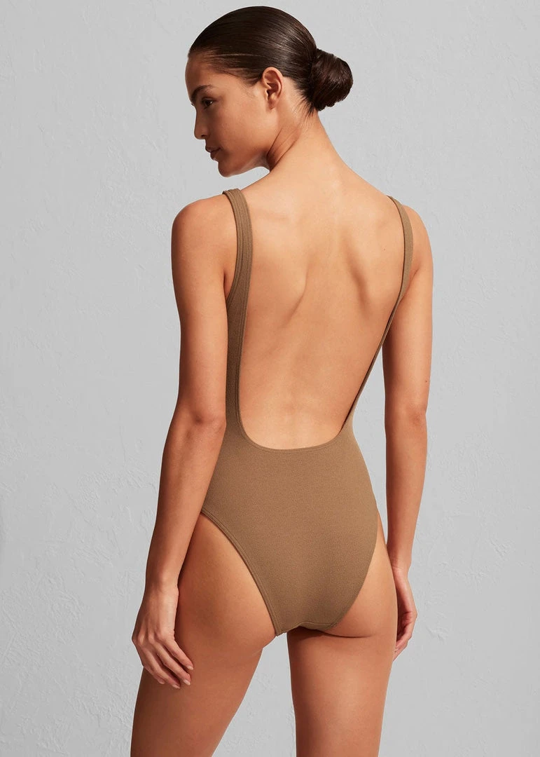 Matteau Nineties Maillot Swimsuit - Cinnamon Crinkle