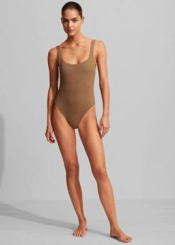 Matteau Nineties Maillot Swimsuit - Cinnamon Crinkle