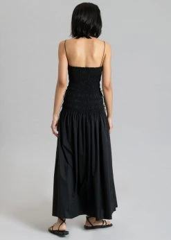 Matteau Shirred Tie Skirt - Black