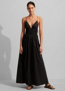 CLOTHING Matteau Shirred Triangle Dress - Black