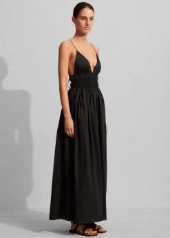 CLOTHING Matteau Shirred Triangle Dress - Black