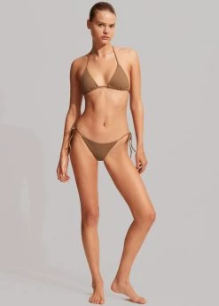 CLOTHING Matteau String Bikini Brief - Cinnamon Crinkle