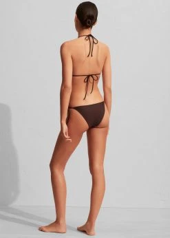Matteau String Triangle Bikini Top - Carob CLOTHING