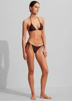 Matteau String Triangle Bikini Top - Carob CLOTHING
