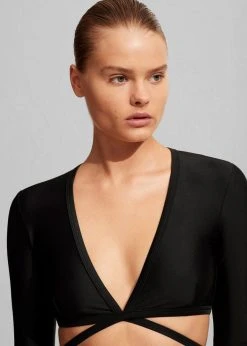 Matteau Wrap Sun Top - Black