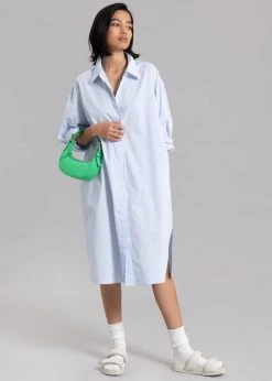 The Frankie Shop Mav Shirt Dress - Blue Stripe