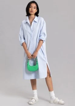 The Frankie Shop Mav Shirt Dress - Blue Stripe