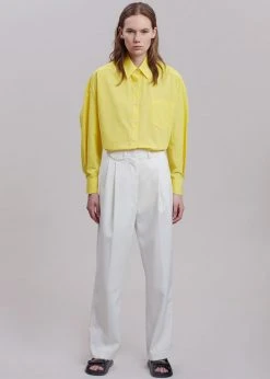 The Frankie Shop CLOTHING Melody Oversized Shirt - Blazing Yellow