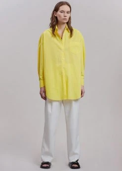 The Frankie Shop CLOTHING Melody Oversized Shirt - Blazing Yellow