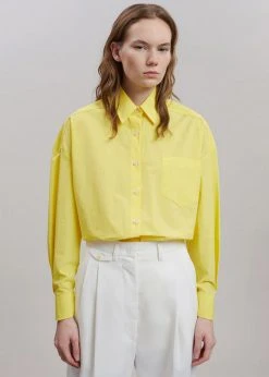 The Frankie Shop CLOTHING Melody Oversized Shirt - Blazing Yellow