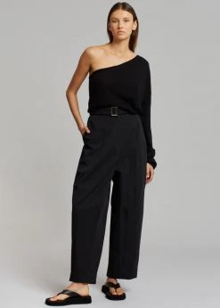 Auver_Fit CLOTHING Mia Belted Pants - Black