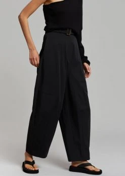 Auver_Fit CLOTHING Mia Belted Pants - Black